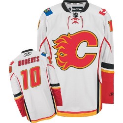 Gary Roberts Calgary Flames Reebok Premier White Away Jersey