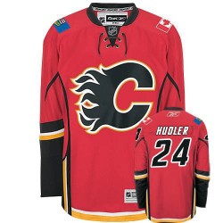 Jiri Hudler Calgary Flames Reebok Authentic Red Home Jersey