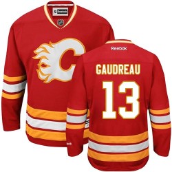 Johnny Gaudreau Calgary Flames Reebok Premier Red Third Jersey