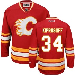 Miikka Kiprusoff Calgary Flames Reebok Authentic Red Third Jersey