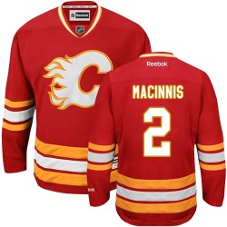 Al MacInnis Calgary Flames Reebok Premier Red Third Jersey