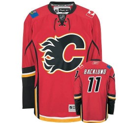 Mikael Backlund Calgary Flames Reebok Authentic Red Home Jersey