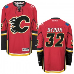 Paul Byron Calgary Flames Reebok Authentic Red Home Jersey