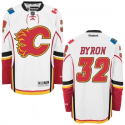 Paul Byron Calgary Flames Reebok Authentic White Away Jersey