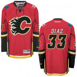 Raphael Diaz Calgary Flames Reebok Premier Red Home Jersey