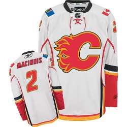 Al MacInnis Calgary Flames Reebok Premier White Away Jersey