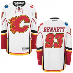 Sam Bennett Calgary Flames Reebok Authentic White Away Jersey