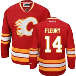 Theoren Fleury Calgary Flames Reebok Premier Red Third Jersey