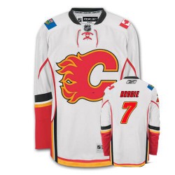 TJ Brodie Calgary Flames Reebok Authentic White Away Jersey