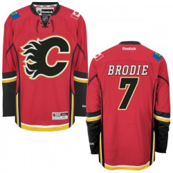 Tj Brodie Calgary Flames Reebok Premier Red Home Jersey