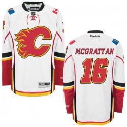 Brian Mcgrattan Calgary Flames Reebok Premier White Away Jersey