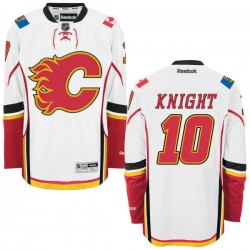 Corban Knight Calgary Flames Reebok Authentic White Away Jersey