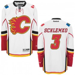 David Schlemko Calgary Flames Reebok Premier White Away Jersey