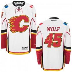 David Wolf Calgary Flames Reebok Premier White Away Jersey