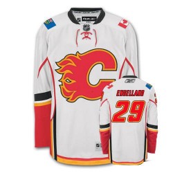 Deryk Engelland Calgary Flames Reebok Authentic White Away Jersey