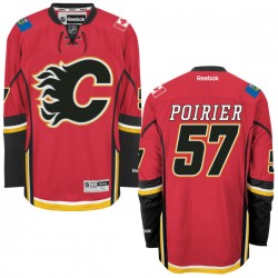 Emile Poirier Calgary Flames Reebok Authentic Red Home Jersey