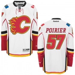 Emile Poirier Calgary Flames Reebok Authentic White Away Jersey
