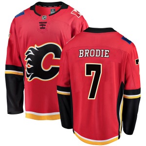 Youth T.J. Brodie Calgary Flames Fanatics Branded Breakaway Red Home Jersey