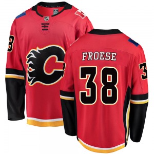 Youth Byron Froese Calgary Flames Fanatics Branded Breakaway Red ized Home Jersey