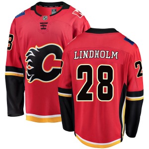 Youth Elias Lindholm Calgary Flames Fanatics Branded Breakaway Red Home Jersey