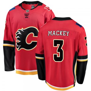 Youth Connor Mackey Calgary Flames Fanatics Branded Breakaway Red Home Jersey
