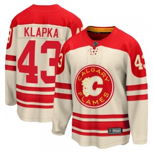 Adam Klapka Calgary Flames Fanatics Branded Premier Cream Breakaway 2023 Heritage Classic Jersey