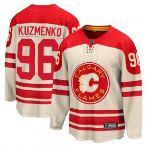 Andrei Kuzmenko Calgary Flames Fanatics Branded Premier Cream Breakaway 2023 Heritage Classic Jersey