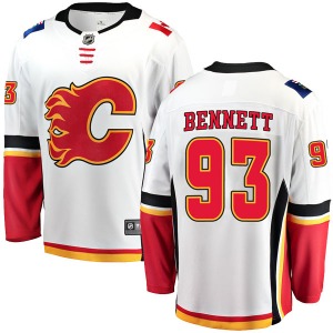 Youth Sam Bennett Calgary Flames Fanatics Branded Breakaway White Away Jersey