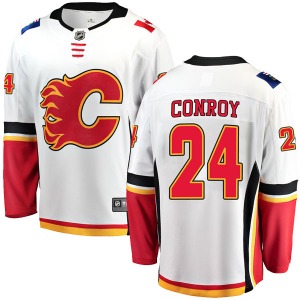 Youth Craig Conroy Calgary Flames Fanatics Branded Breakaway White Away Jersey