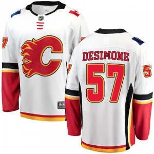 Youth Nick DeSimone Calgary Flames Fanatics Branded Breakaway White Away Jersey