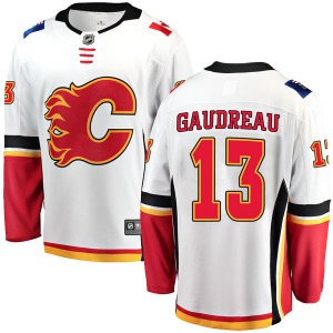 Youth Johnny Gaudreau Calgary Flames Fanatics Branded Breakaway White Away Jersey