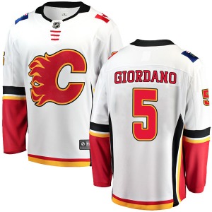 Youth Mark Giordano Calgary Flames Fanatics Branded Breakaway White Away Jersey