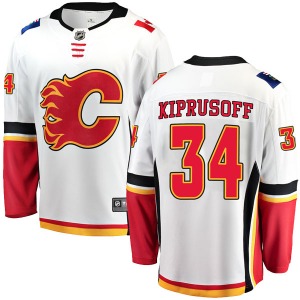 Youth Miikka Kiprusoff Calgary Flames Fanatics Branded Breakaway White Away Jersey