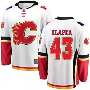 Youth Adam Klapka Calgary Flames Fanatics Branded Breakaway White Away Jersey