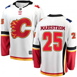 Youth Jacob Markstrom Calgary Flames Fanatics Branded Breakaway White Away Jersey