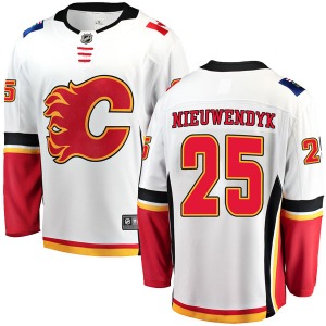 Youth Joe Nieuwendyk Calgary Flames Fanatics Branded Breakaway White Away Jersey