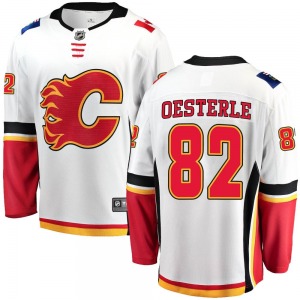 Youth Jordan Oesterle Calgary Flames Fanatics Branded Breakaway White Away Jersey