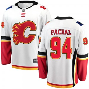 Youth Brayden Pachal Calgary Flames Fanatics Branded Breakaway White Away Jersey