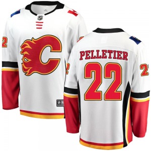 Youth Jakob Pelletier Calgary Flames Fanatics Branded Breakaway White Away Jersey