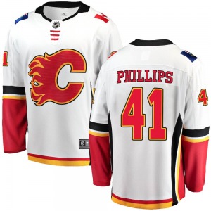 Youth Matthew Phillips Calgary Flames Fanatics Branded Breakaway White Away Jersey