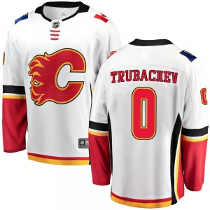 Youth Yuri Trubachev Calgary Flames Fanatics Branded Breakaway White Away Jersey