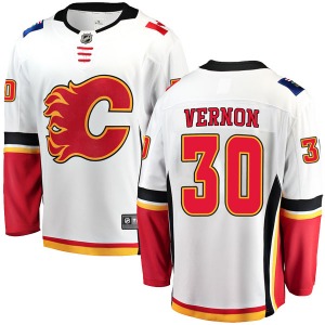 Youth Mike Vernon Calgary Flames Fanatics Branded Breakaway White Away Jersey