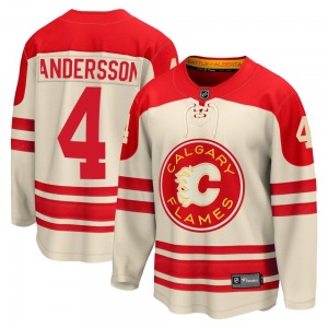 Youth Rasmus Andersson Calgary Flames Fanatics Branded Premier Cream Breakaway 2023 Heritage Classic Jersey