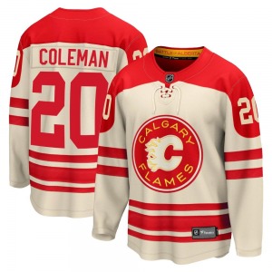 Youth Blake Coleman Calgary Flames Fanatics Branded Premier Cream Breakaway 2023 Heritage Classic Jersey