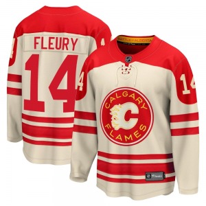 Youth Theoren Fleury Calgary Flames Fanatics Branded Premier Cream Breakaway 2023 Heritage Classic Jersey