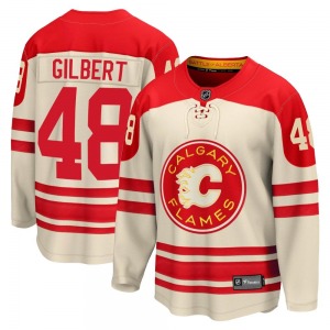 Youth Dennis Gilbert Calgary Flames Fanatics Branded Premier Cream Breakaway 2023 Heritage Classic Jersey