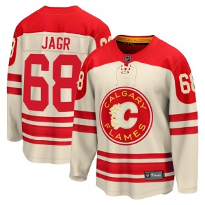 Youth Jaromir Jagr Calgary Flames Fanatics Branded Premier Cream Breakaway 2023 Heritage Classic Jersey