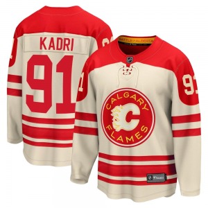 Youth Nazem Kadri Calgary Flames Fanatics Branded Premier Cream Breakaway 2023 Heritage Classic Jersey