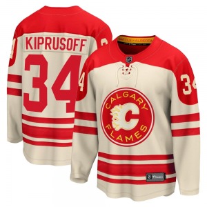 Youth Miikka Kiprusoff Calgary Flames Fanatics Branded Premier Cream Breakaway 2023 Heritage Classic Jersey