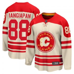 Youth Andrew Mangiapane Calgary Flames Fanatics Branded Premier Cream Breakaway 2023 Heritage Classic Jersey
